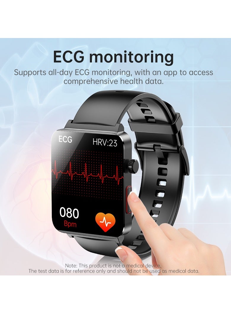 EVEREEN - KS03PRO Smartwatch 1.96 Inch Colour Touch Screen Bluetooth Call ECG HRV Remote Care Android 8.0 Apple 11 250mAh Bluetooth 5.3 - Image 1