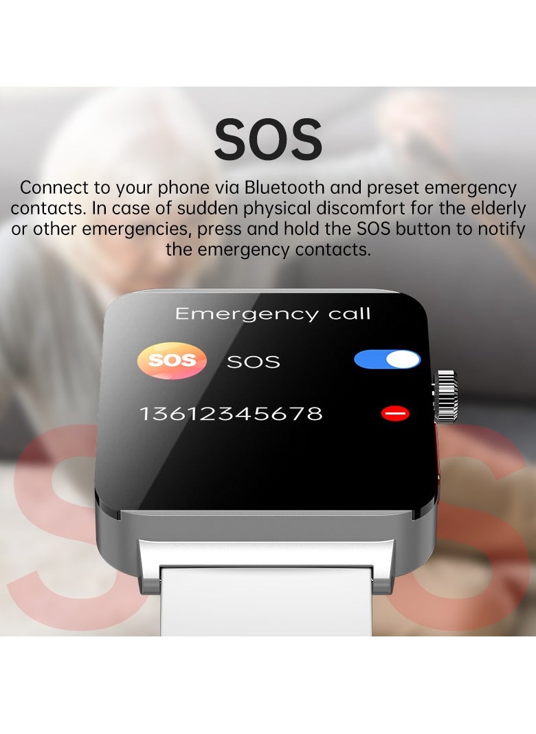 EVEREEN - KS03PRO Smartwatch 1.96 Inch Colour Touch Screen Bluetooth Call ECG HRV Remote Care Android 8.0 Apple 11 250mAh Bluetooth 5.3 - Image 1