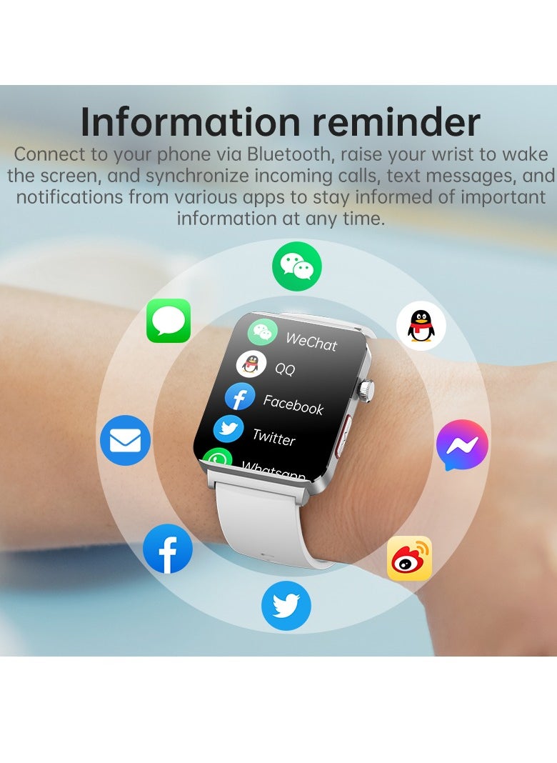 EVEREEN - KS03PRO Smartwatch 1.96 Inch Colour Touch Screen Bluetooth Call ECG HRV Remote Care Android 8.0 Apple 11 250mAh Bluetooth 5.3 - Image 1