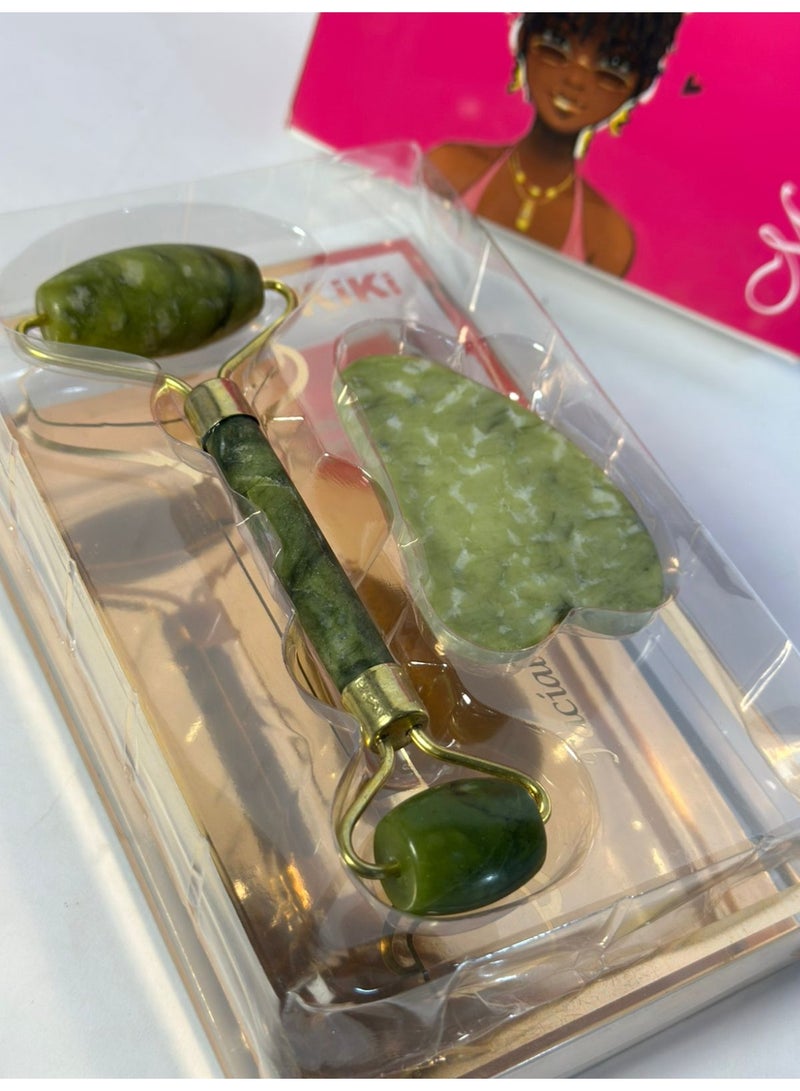 مجموعة هدايا مدلكة حجر اليشم غواشا، أخضر، 220 جرام220gramsSetCapsizes - Image 3