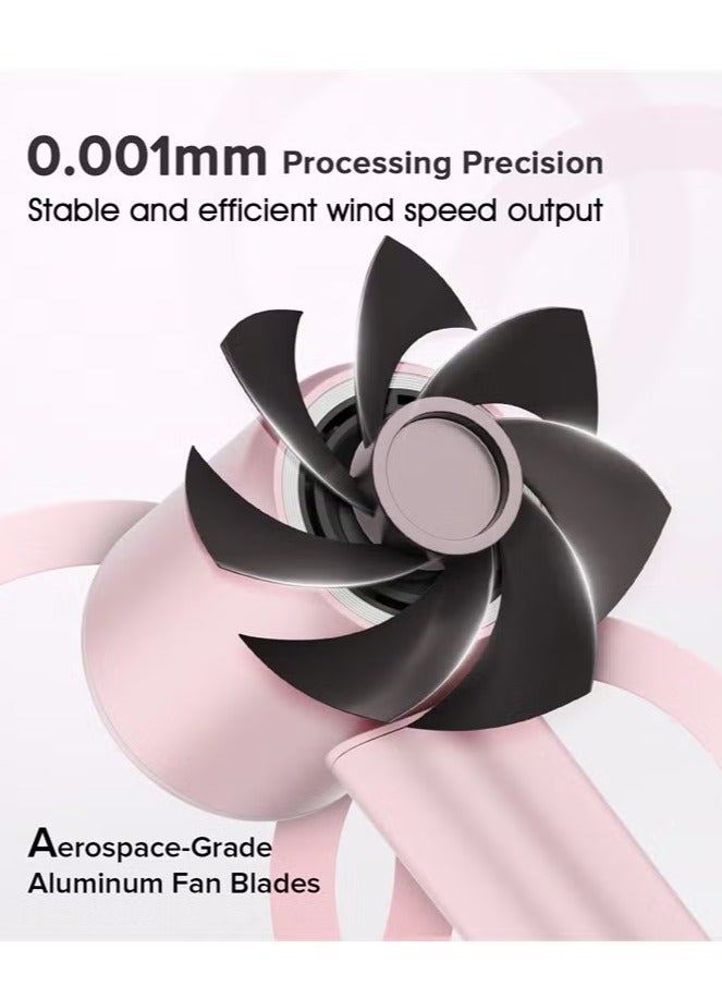 Weirdo Hair Dryer - Fast Hair Drying in 1 Minutes - 110,000 RPM High-Speed Motor - Tri-Color LED Ring, Clear Temperature Indication - Powerful Air Flow 22m/s - 8 Wind Modes - Travel Essential (White) - Image 5