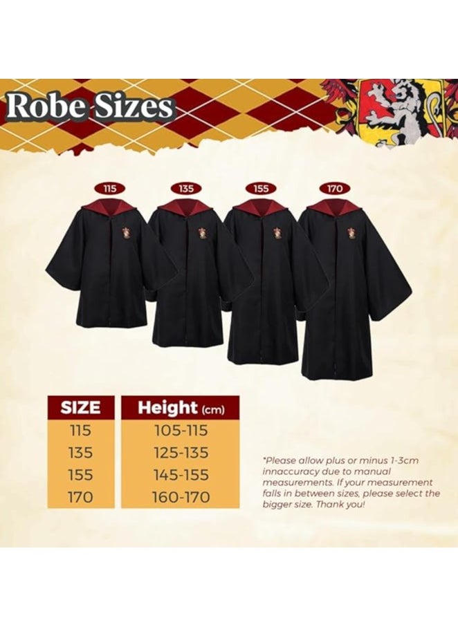Home Smart HomeSmart Wizard Party Costume Kids Set of 6PCS With Magic Wand Tattoo Glasses Tie And Wizarding Hat For Boys Girls Kids and Adults  - Image 2