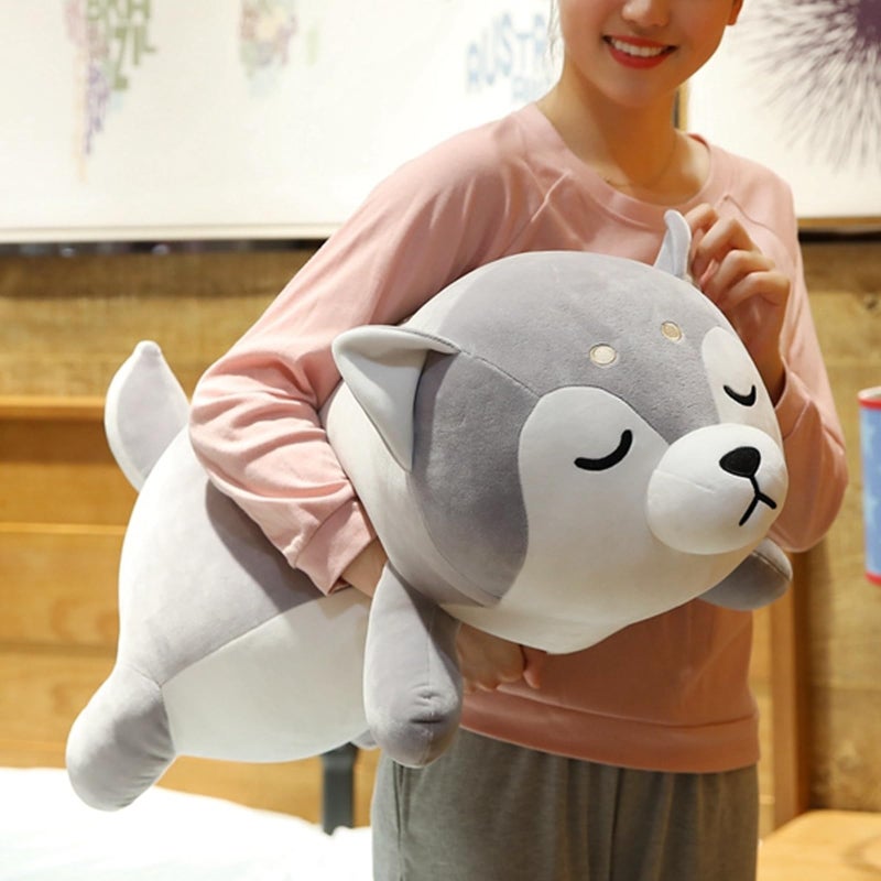 ERDAO Husky Plush PillowHuskie Stuffed Animal Toy Puppy Throw Pillow for Kids and Adults 295 inch - Image 2