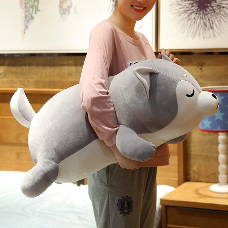 ERDAO Husky Plush PillowHuskie Stuffed Animal Toy Puppy Throw Pillow for Kids and Adults 295 inch - Image 3