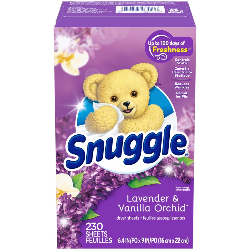 Snuggle Fabric Softener Dryer Sheets Lavender Vanilla Orchid 230Ct - Image 5