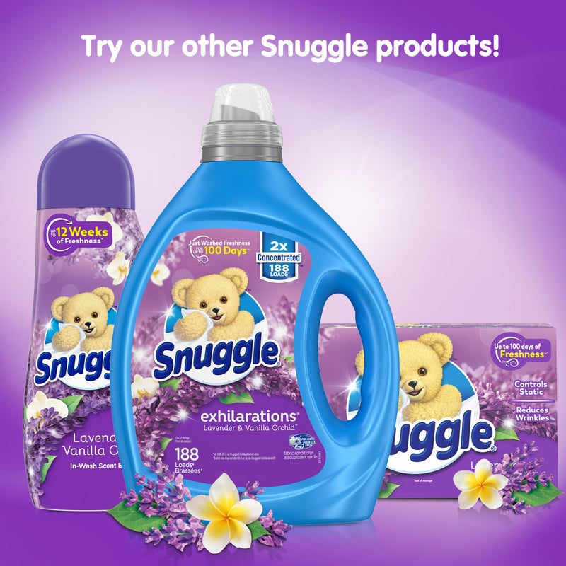 Snuggle Fabric Softener Dryer Sheets Lavender Vanilla Orchid 230Ct - Image 4