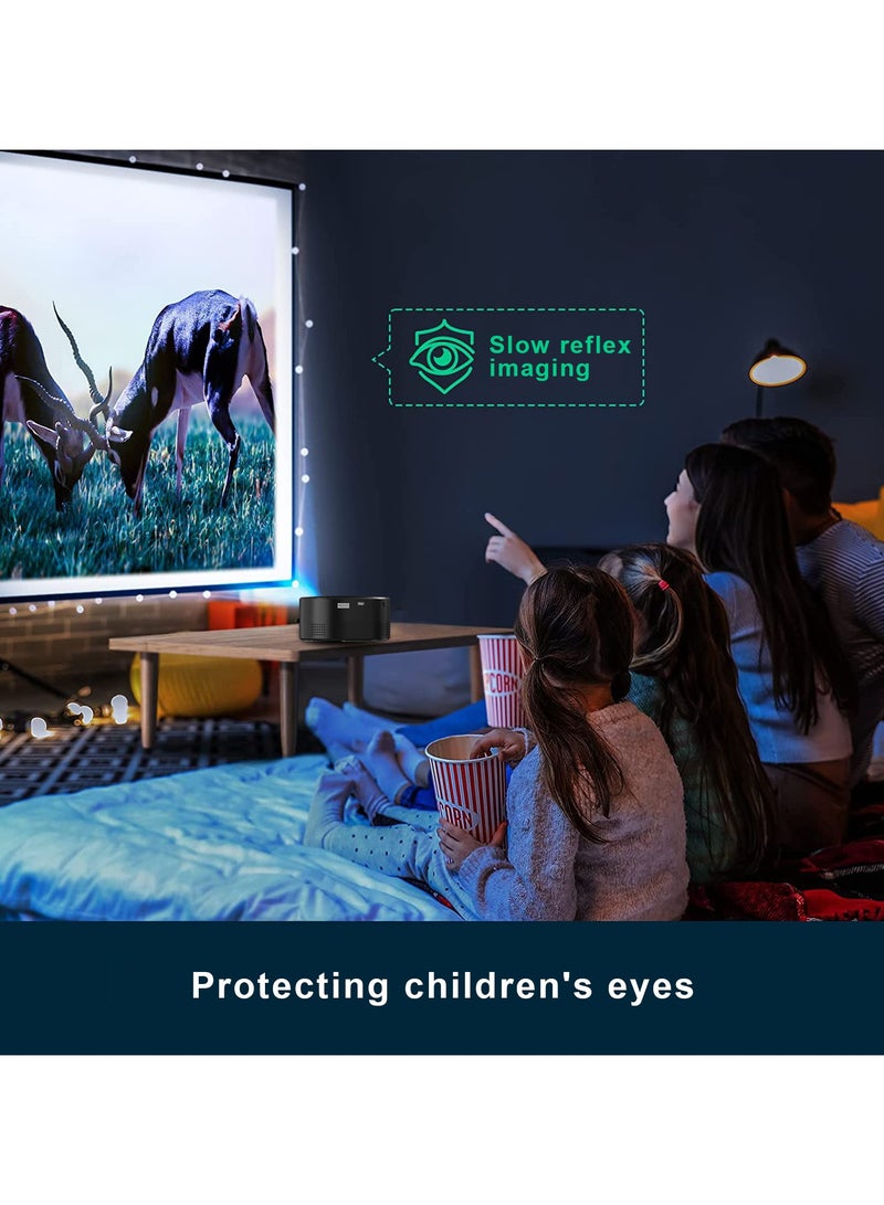 Mini Projector HY-300 Pro Mini Projector, 4K 1080P HD Portable Home Theatre for Outdoor Activities and Office Learning, Compact Design, Compatible with Android and iPhone, Direct Connect, with Remote Control - Image 5