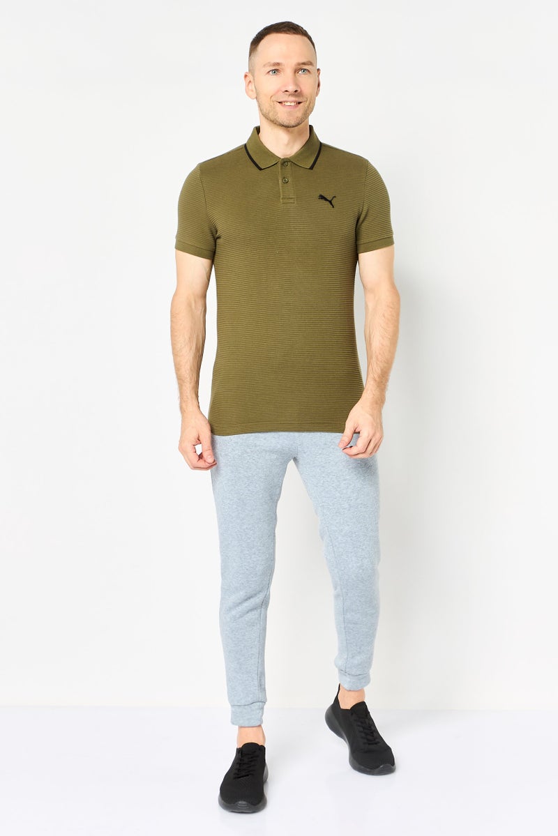 PUMA Men Slim Fit Short Sleeve Outdoor Polo Shirt, Olive - Image 2