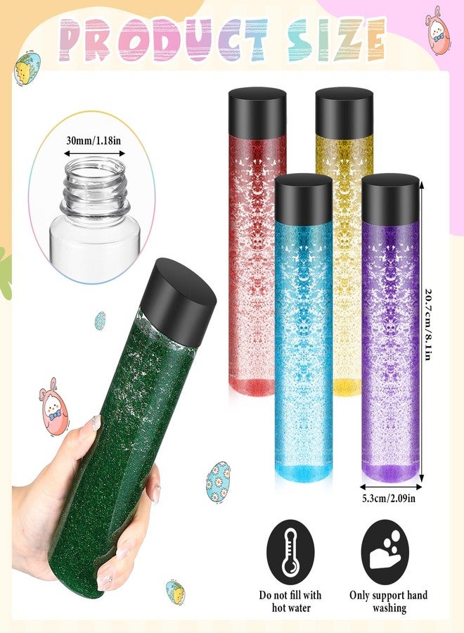 Arrowbash 6 Pcs Sensory Bottles Kits for Toddlers 1-3 Kids 400 ml Plastic Calming Bottles Empty with Lid Calm Down Jar Kit Filler Glitters Sequins Weather Containers for Relieving Anxiety Disturbed - Image 3