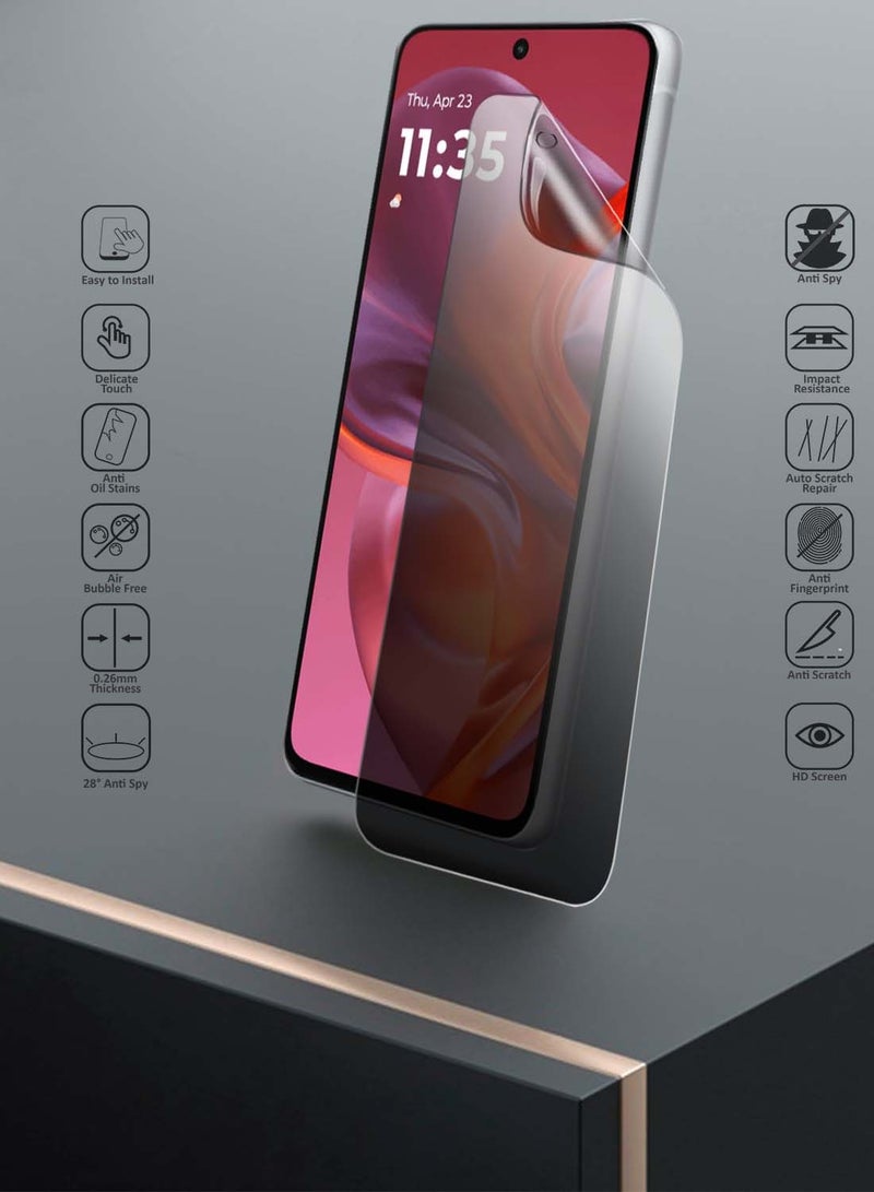 يسيدو موتورولا موتو جي 05 4 جي 2025 / موتورولا موتو جي 15 4 جي 2025 / موتورولا موتو جي 35 5 جي 2024 واقي شاشة هيدروجيل مضاد للتجسس / مضاد للخصوصية من يسيدو رفيع ومرن (MSHFMP) - شفاف - Image 1