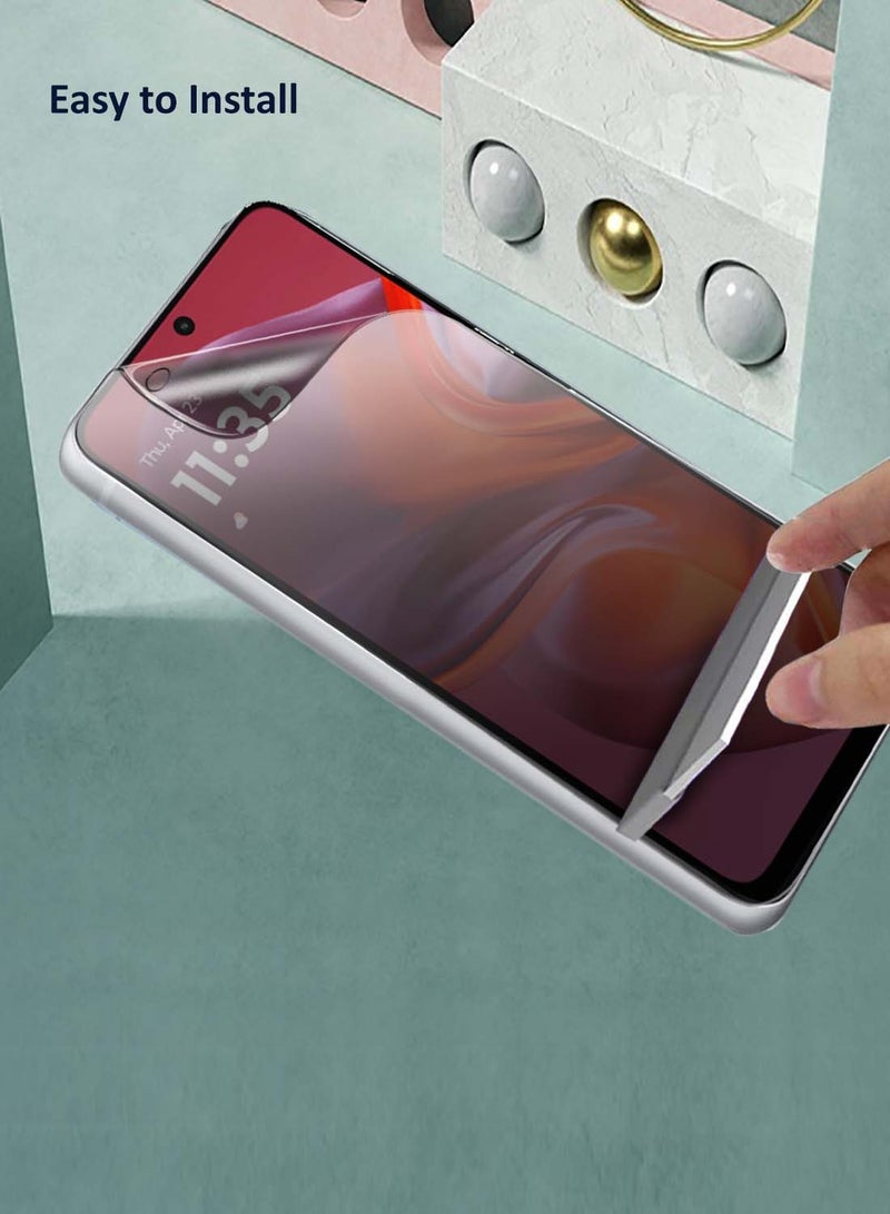 يسيدو موتورولا موتو جي 05 4 جي 2025 / موتورولا موتو جي 15 4 جي 2025 / موتورولا موتو جي 35 5 جي 2024 واقي شاشة هيدروجيل مضاد للتجسس / مضاد للخصوصية من يسيدو رفيع ومرن (MSHFMP) - شفاف - Image 3