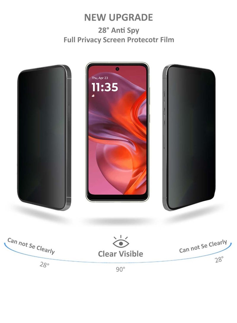 يسيدو موتورولا موتو جي 05 4 جي 2025 / موتورولا موتو جي 15 4 جي 2025 / موتورولا موتو جي 35 5 جي 2024 واقي شاشة هيدروجيل مضاد للتجسس / مضاد للخصوصية من يسيدو رفيع ومرن (MSHFMP) - شفاف - Image 5