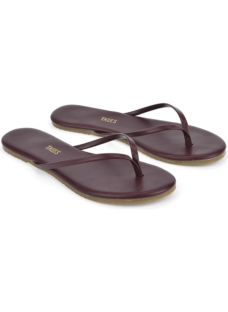 Tkees , Women's Slippers 12136 TK2051 Claret Red
