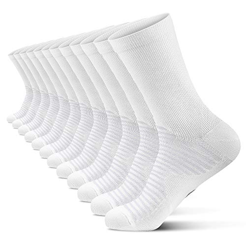 PAPLUS Compression Athletic Crew Socks (6 Pairs) for Men & Women - Image 1