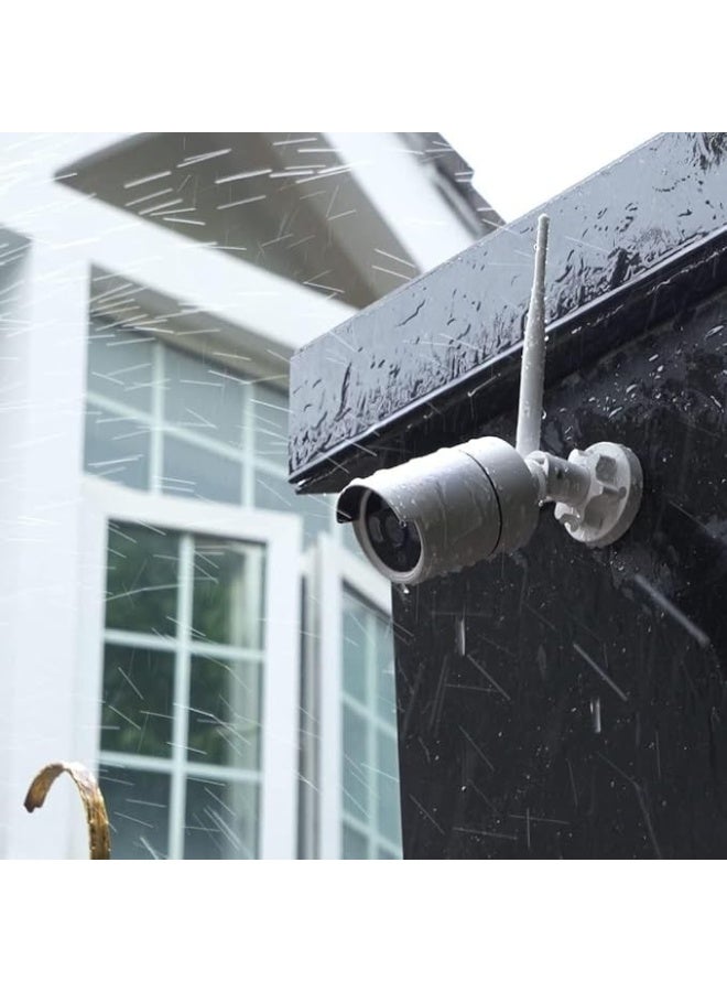 Wireless CCTV Home Security Camera Kit, 4 Channel NVR Recorder with 2pcs 3MP WiFi IP Cameras for Outdoor Surveillance, Easy Remote Access, Alarm... - Image 2