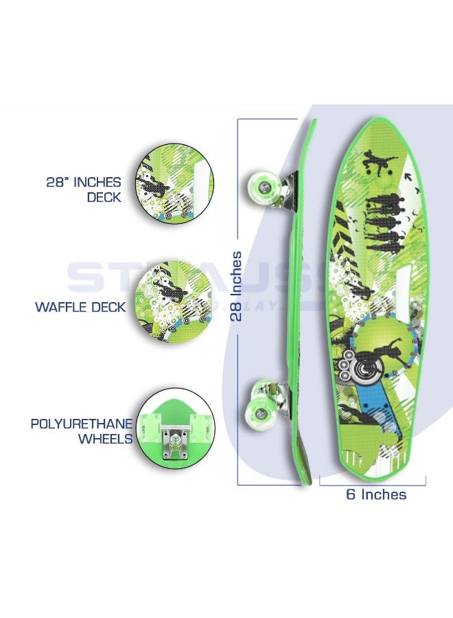 DEXO 31” Complete Skateboard with Printed Grip Tape – Maple Deck Cruiser with ABEC-5 Bearings & Smooth Wheels for Kids, Teens & Adults Beginners - Image 3