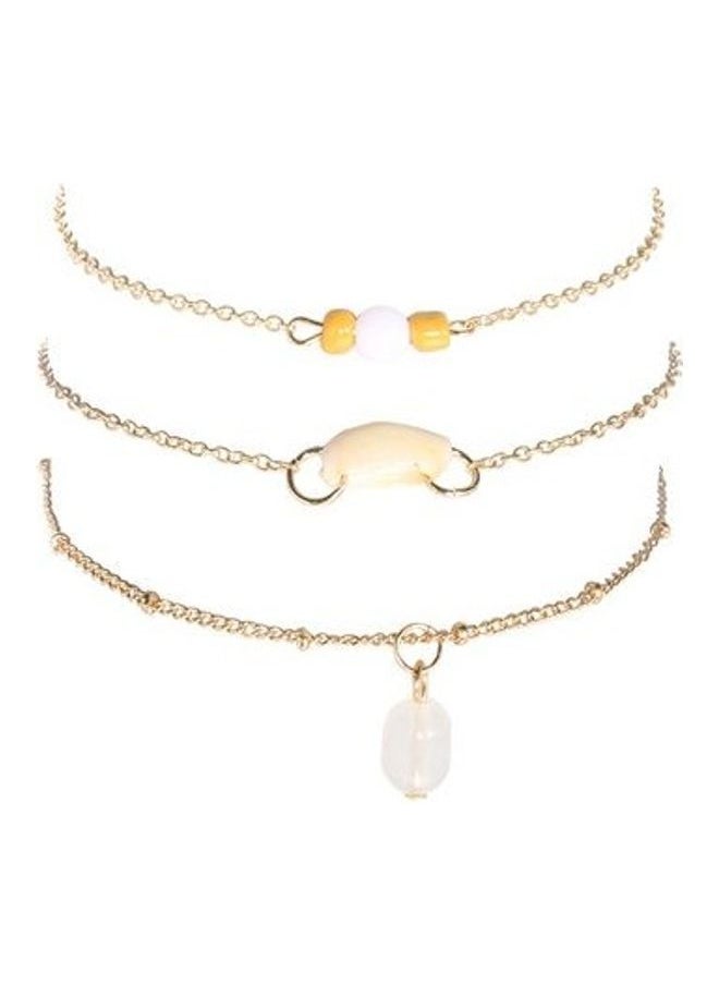 NIBEMINENT - 3-Piece Imitation Pearl Fashion Bracelets - Image 1