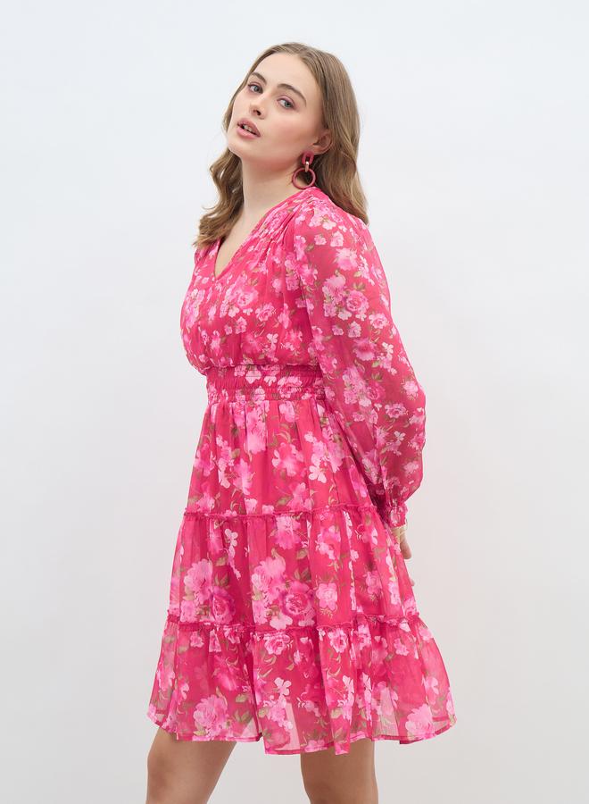 Styli Floral Chiffon Dress  - Image 3