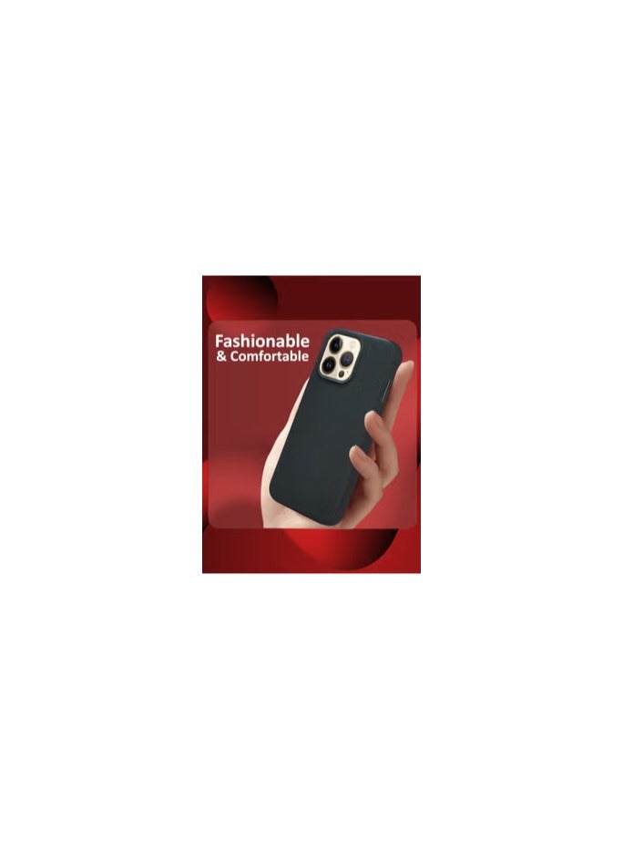 CATANES iPhone 13 Pro Max Vegan Leather Case Cover, Slim Fit, Raised Edges for Camera and Screen Protection - Image 1