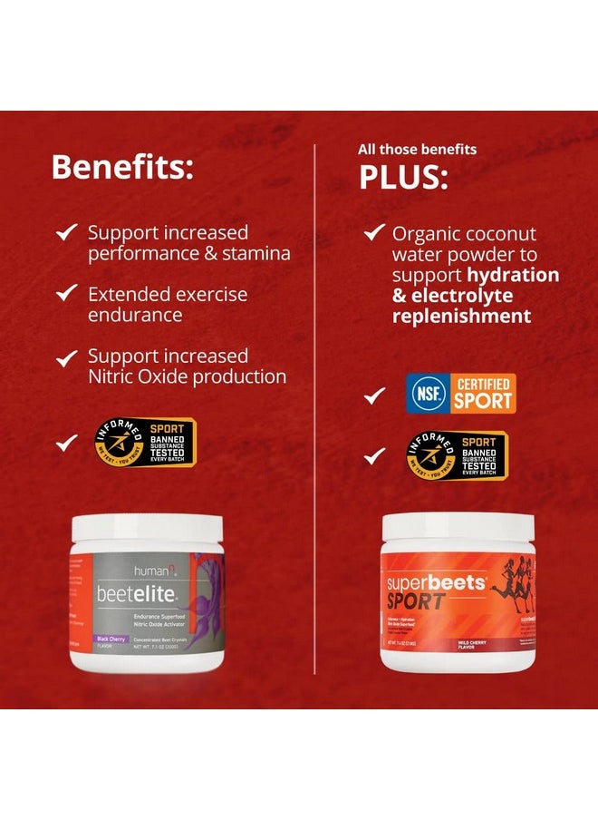 Humann - humanN SuperBeets Sport Pre Workout Powder - NSF Certified for Sport - Caffeine Free Energy - Nitric Oxide Supplement - Creatine & Stimulant Free - Wild Cherry Flavor, 20 Servings - Image 1
