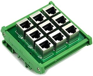 Electronics-Salon RJ45 8P8C 9-Way Buss Board DIN Rail Mount Interface Module. - Image 1