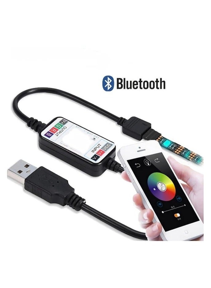 شريط إضاءة LED مرن صغير لاسلكي 5 متر مزود بتقنية البلوتوث RGB LED متزامن مع إضاءة الموسيقى لديكور المنزل والمطبخ وغرفة النوم والسيارة والفندق - Image 5