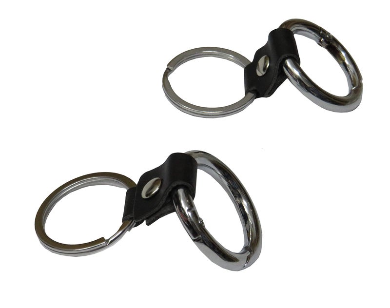 IMPRINT Simple Keyring With Belt Loop Holder For Bikes, Cards, Household keys, Pack of 2 - Image 1