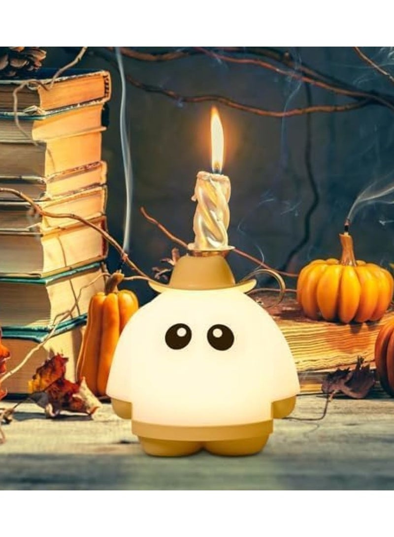 بيتا ضوء ليلي، مصباح LED على شكل شبح هالوين، قابل لإعادة الشحن عبر USB بسعة 1200 مللي أمبير، مصباح ليلي قابل للتعتيم بدرجة لا نهائية، مع خاصية الإطفاء التلقائي بعد 30 دقيقة، مثالي لديكور المنزل. - Image 2