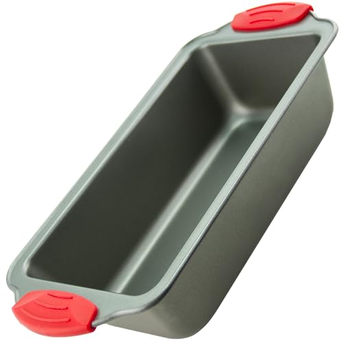 Boxiki Kitchen Non Stick Steel Banana Bread Pan for Baking, Premium Loaf Pan 8.5 Inch With Easy to Clean & Quick Release Coating - Professional Baking Pan With Silicone Handles - Image 1