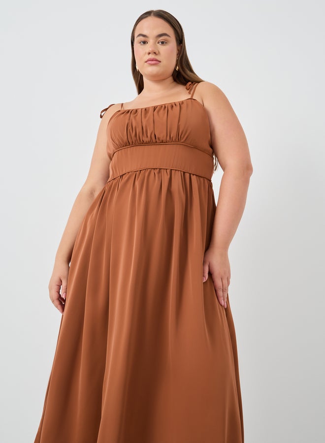 Styli Tie Strap Midi Dress  - Image 3