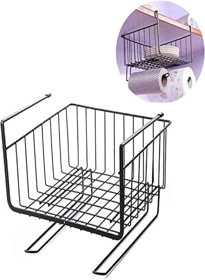 AMERTEER Ruihao Multifunctional Creative Under Shelf Hanging Wire Kitchen Storage Basket