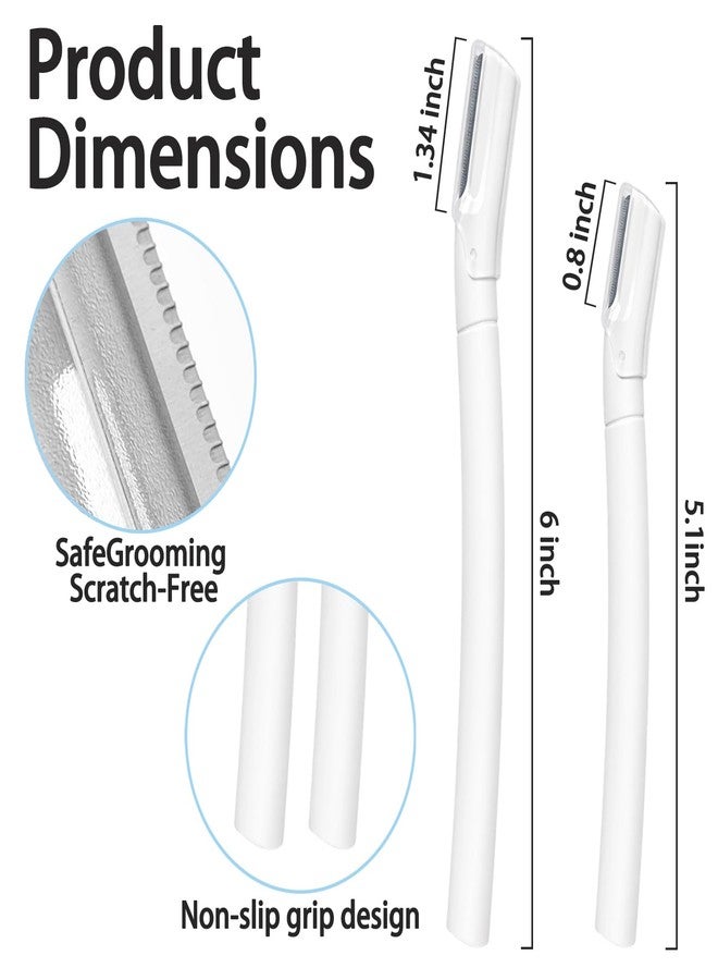 fernfern Dermaplane Razor for Women Face, 10 Pack Professional Facial Hair Removal & Dermaplaning Tool for Peach Fuzz, Eyebrow Shaping and Gentle Exfoliation (White - Image 4