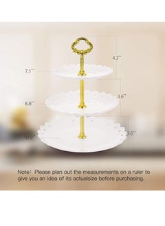 Generic Large 3-Tier Cupcake Stand 10.9Inch Plastic Serving Tray for Wedding Birthday Baby Shower Summer Autumn Party  - Image 3