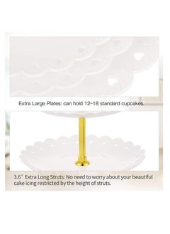 Generic Large 3-Tier Cupcake Stand 10.9Inch Plastic Serving Tray for Wedding Birthday Baby Shower Summer Autumn Party  - Image 5