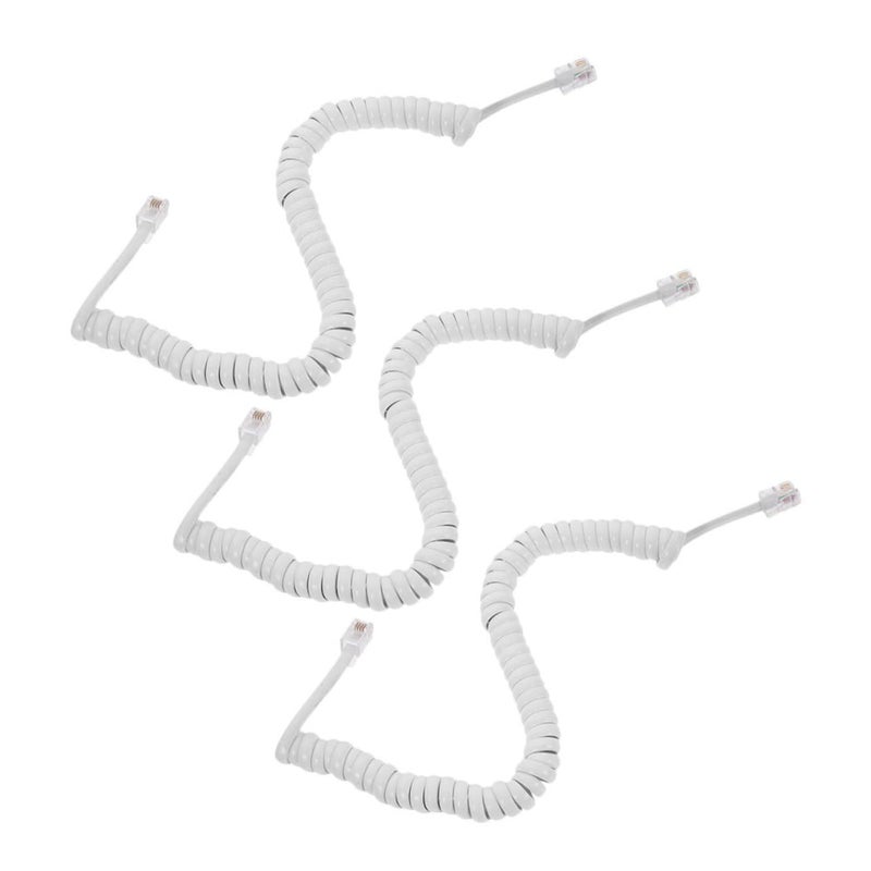 3 Pack Stretchable Coiled Telephone Cable Anti Tangle Cord For Landline Phones - Image 2