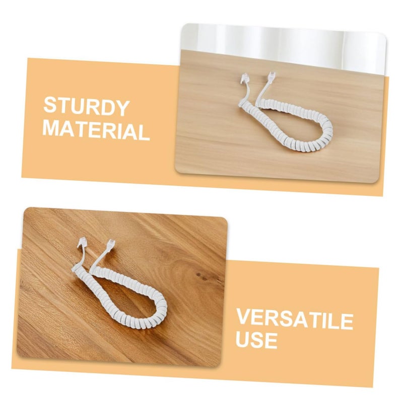 3 Pack Stretchable Coiled Telephone Cable Anti Tangle Cord For Landline Phones - Image 4