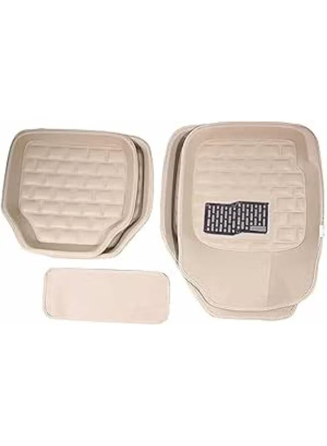 Universal 3D Car Floor Mat Set, 5-Piece Vehicle Floor Mats for Interior Protection