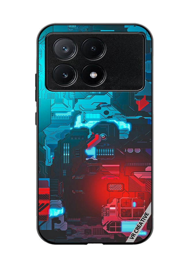 VR CREATIVE Protective Case Cover For Xiaomi Poco X6 Pro Tech M7 Design  Multicolour - Image 1