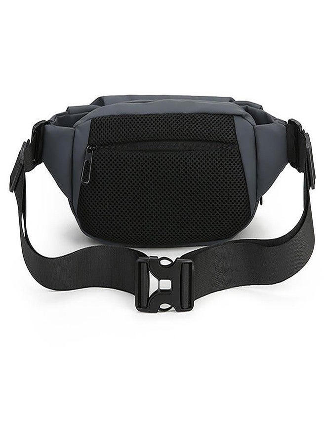 Wildhorn Menâ€™s Crossbody Sling Bag | Compact Waist & Chest Bag | Water-Resistant Travel Fanny Pack with Adjustable Strap for Daily Use, Hiking & Outdoor Adventures (Grey) - Image 2