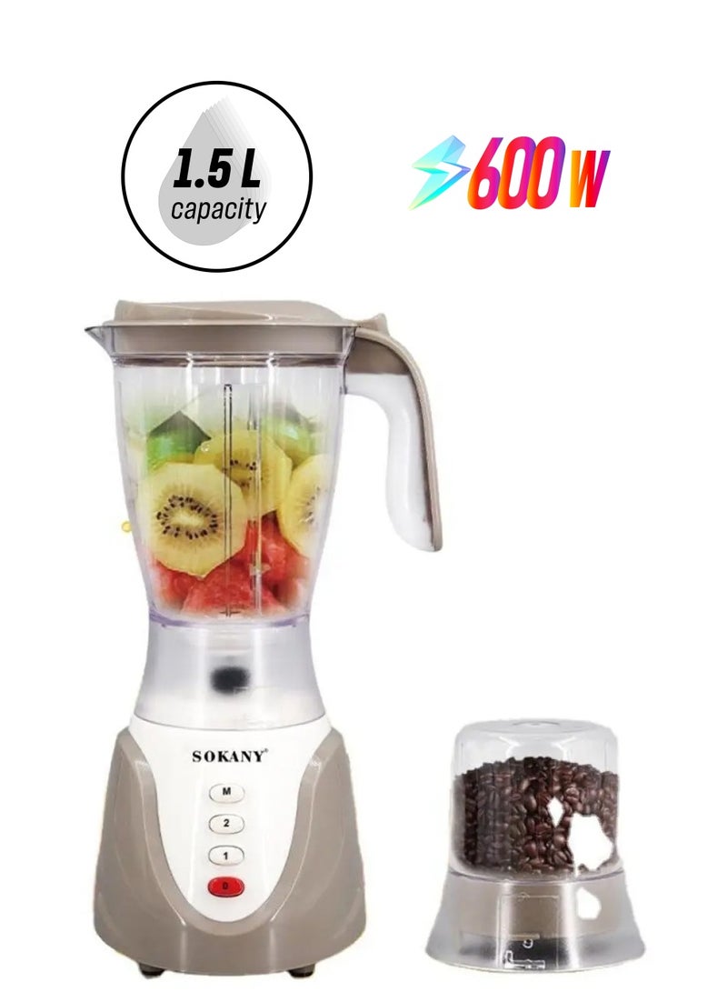 sokany Sokany 600W Mixer With Milk, Spice and Spice Grinder  - Image 1