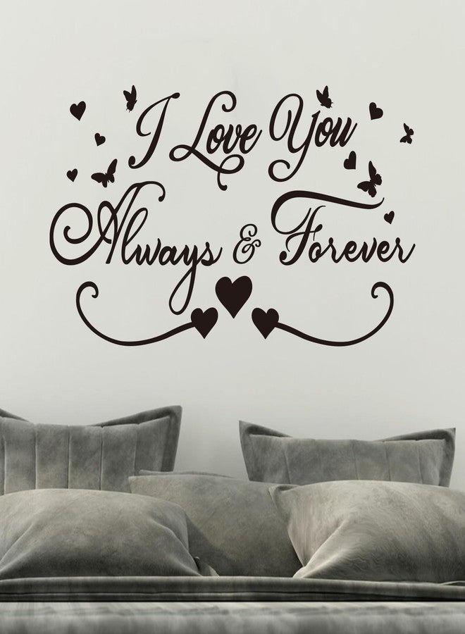 AnFigure Couples Quotes Wall Decals for Bedroom: Inspirational Love Vinyl Art Wall Stickers for Home Bedroom Bathroom Living Room - I Love You Always & Forever 28.6"X15" - Image 5
