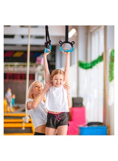 KASTWAVE Gymnastic Rings, Children Exercise Pull up Rings with Adjustable Straps No punching, Kids Home Indoor Load Bearing 220lb Without Bar  - Image 5