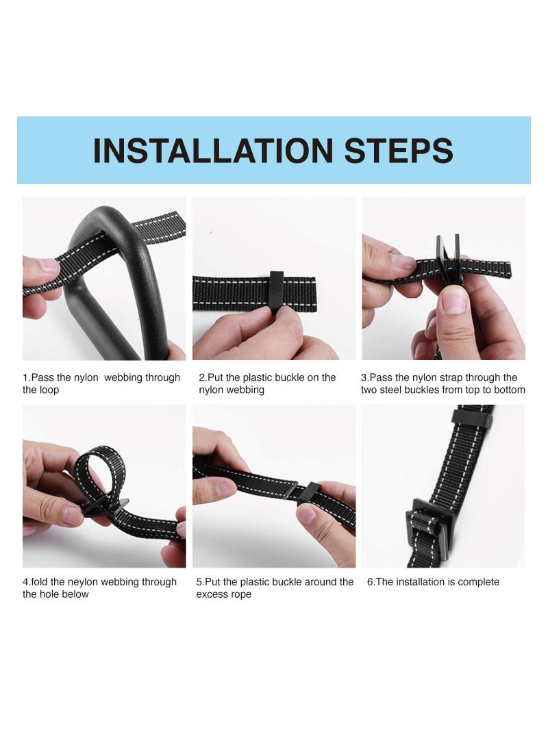 KASTWAVE Gymnastic Rings, Children Exercise Pull up Rings with Adjustable Straps No punching, Kids Home Indoor Load Bearing 220lb Without Bar - Image 3