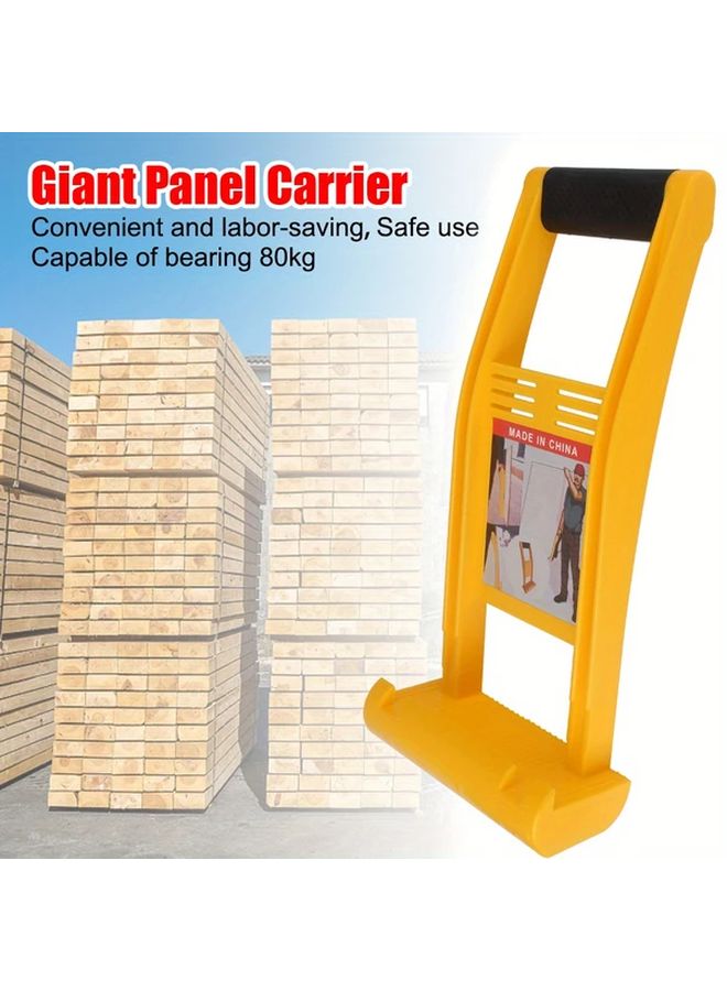 Yellow Heavy Duty 80kg Panel Carrier Labor Saving Plier Load Tool For Woodworking Board Marble Plasterboard - Image 5