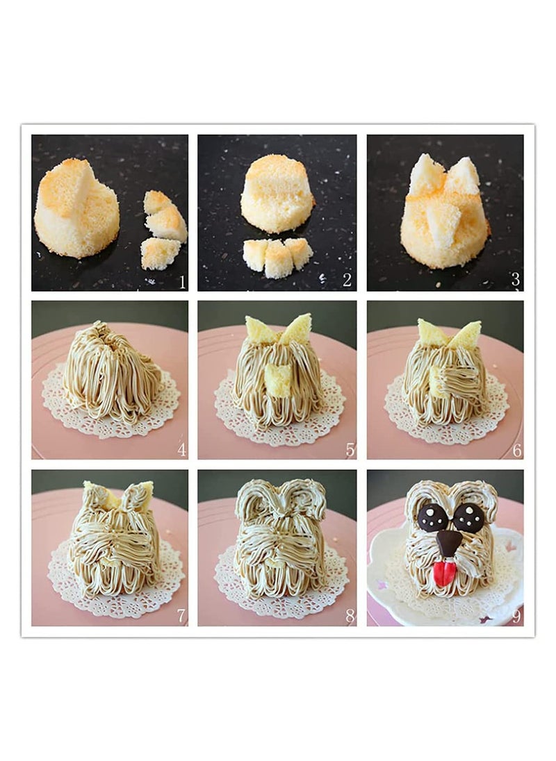 SYOSI - 3 Pcs Stainless Steel Grass Icing Nozzles Set Mousse Cake Decorating Tips Pipe Nozzle DIY Baking Tool Beginners Use for and Decoration Cupcakes Biscuits - Image 1