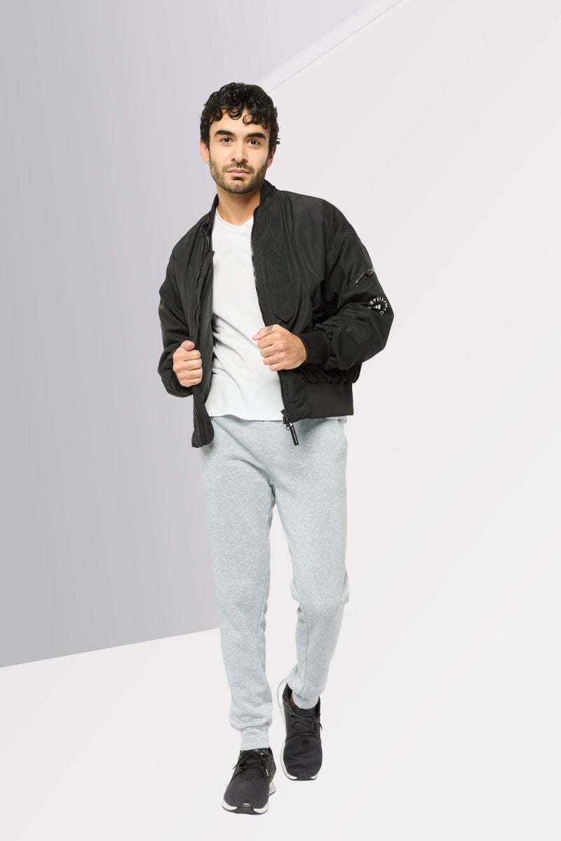 Adidas جاكيت رياضي للرجال بأكمام طويلة مناسب للخارج، أسود - Image 2