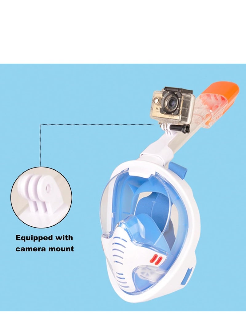SYOSI Kids Adults Snorkel Mask Full Face Snorkel Mask for Men Women Snorkeling Set Foldable Snorkeling Gear for Swimming Dry Top Anti Leak Anti Fog 180° Panoramic View  - Image 5