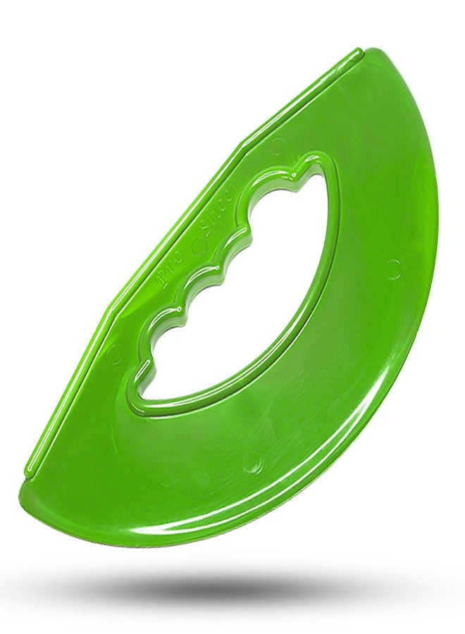 كريسب قطاعة بيتزا مقرمشة - غير لاصقة، سهلة التنظيف، وآمنة للغسل في غسالة الأطباق - أداة تقطيع بيتزا يدوية، أدوات تقطيع الكيك والخبز، أدوات خبز، وآمنة للغسل في غسالة الأطباق - أخضر زاهي - Image 1