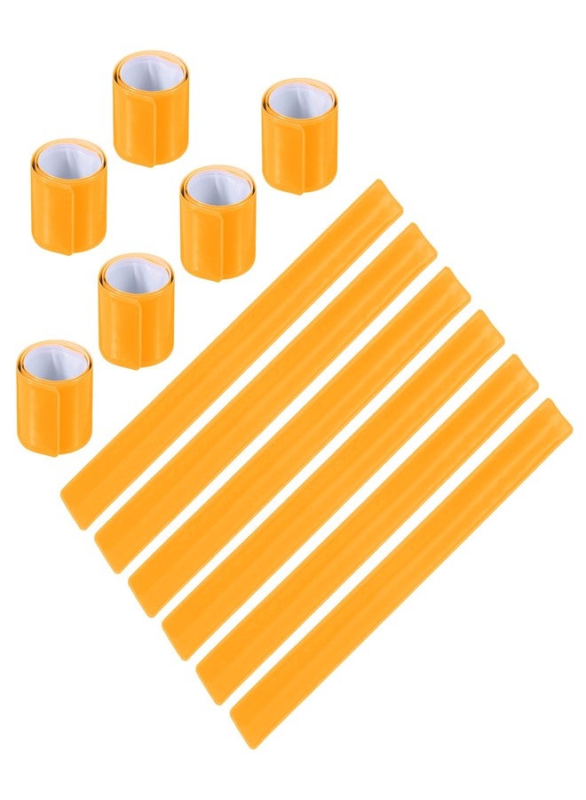 PATIKIL Reflective Slap Bands, 12 Pcs Reflector Band Snap Bracelet Armbands High Visibility Safety Reflectors Wrist Strap Strips for Night Jogging Cycling Running Hiking, Yellow - Image 1