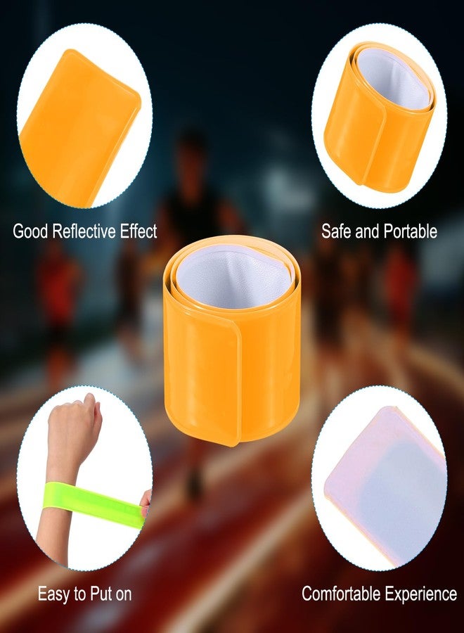 PATIKIL Reflective Slap Bands, 12 Pcs Reflector Band Snap Bracelet Armbands High Visibility Safety Reflectors Wrist Strap Strips for Night Jogging Cycling Running Hiking, Yellow - Image 3